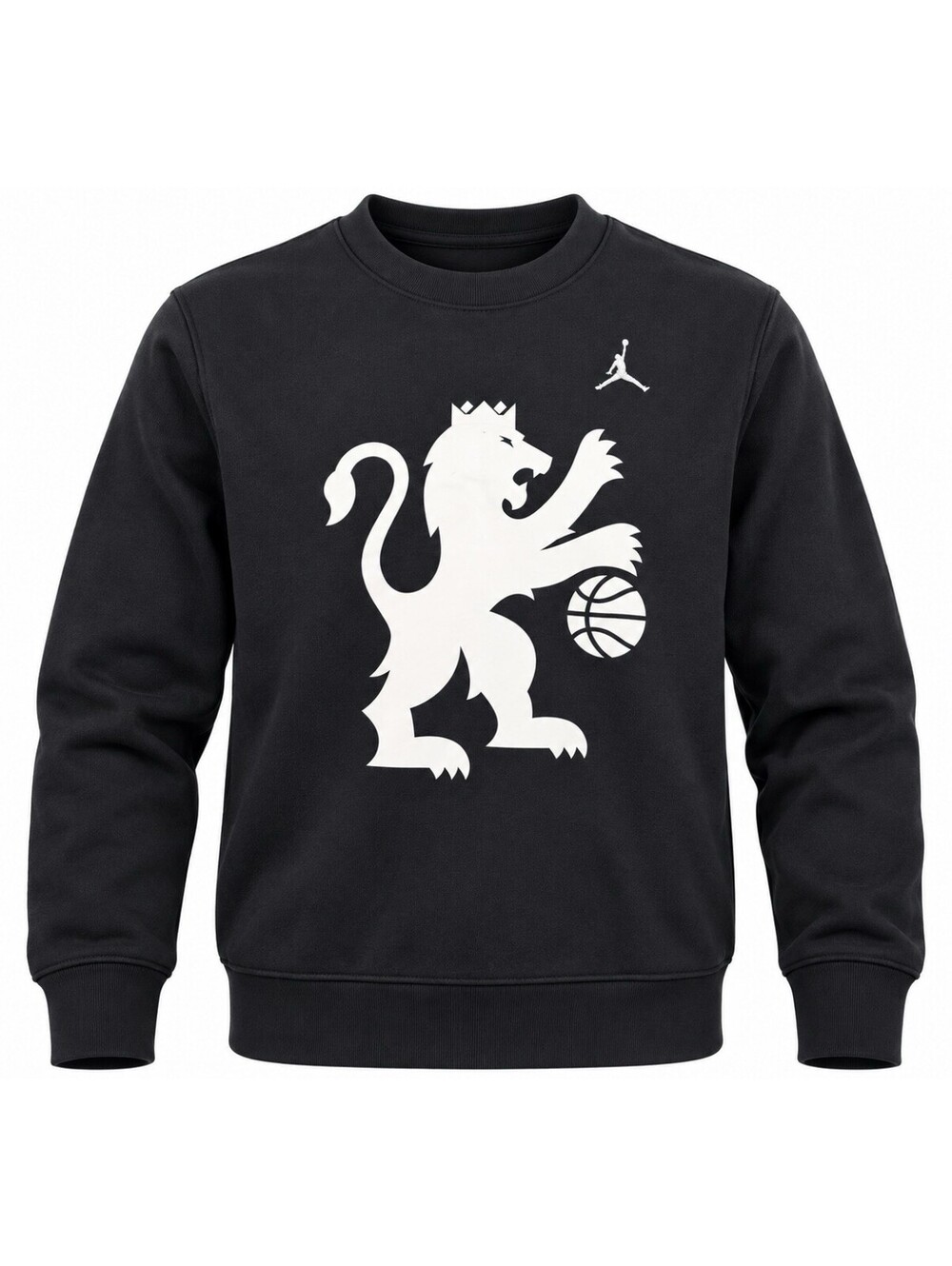 Jordan Sacramento Kings Youth Medium 10/12 Lion Crewneck Sweatshirt Warm NWT